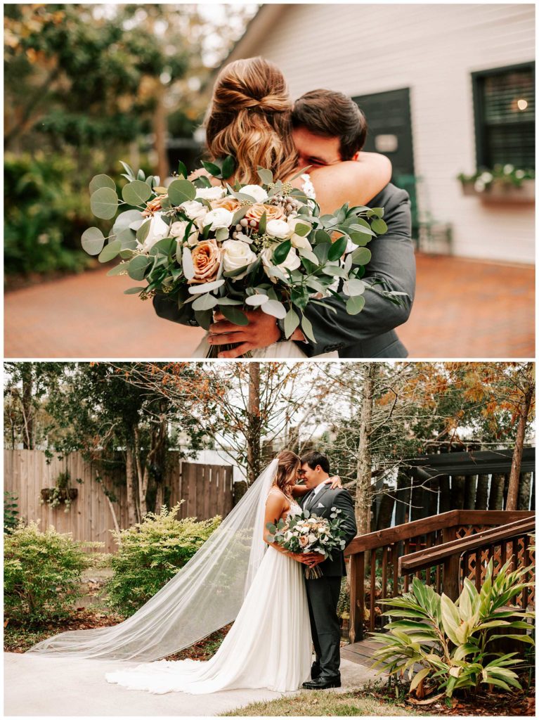 The Carriage House St Augustine | Bride and Groom First look and portraits 