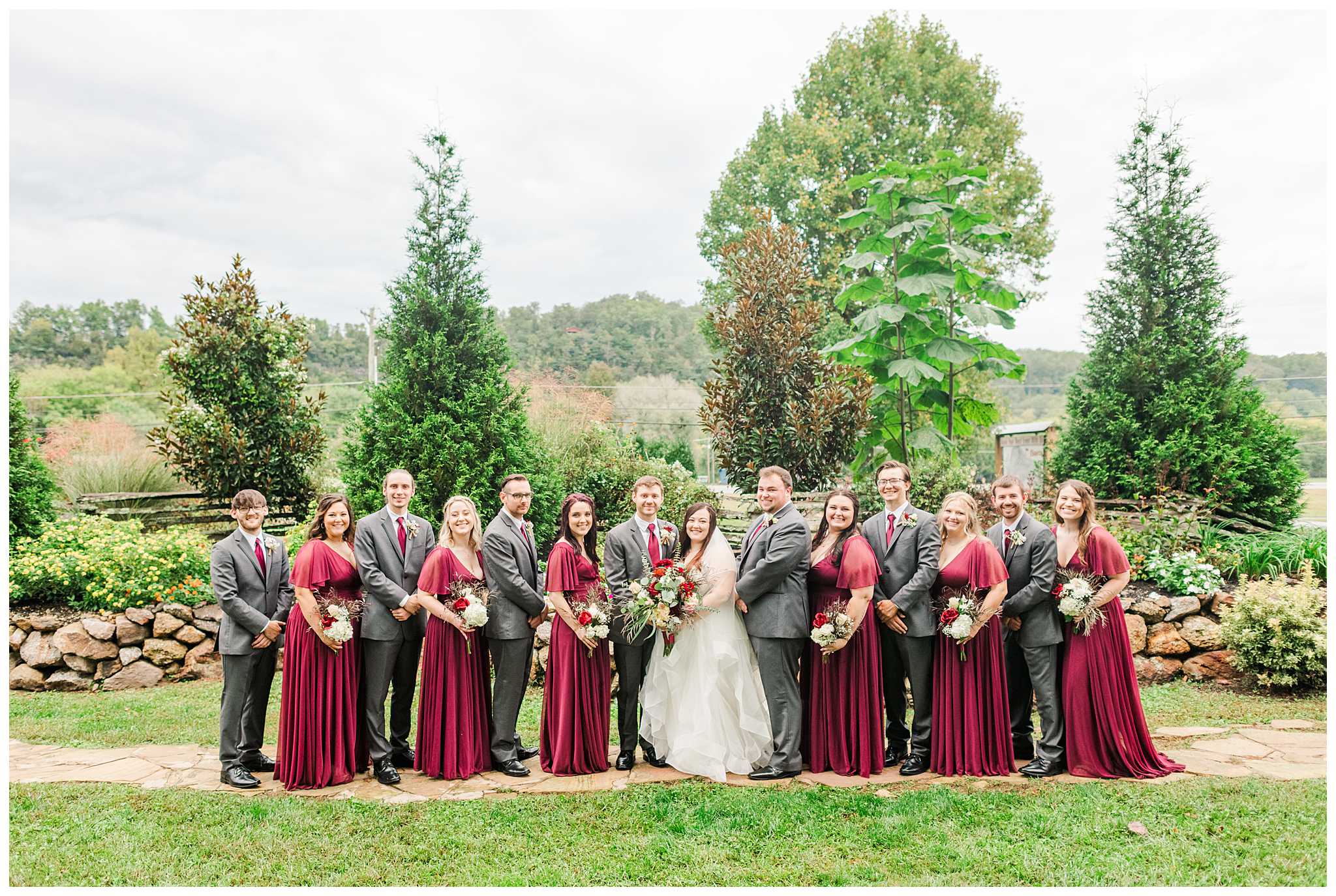 barn event center of the smokies bridal party