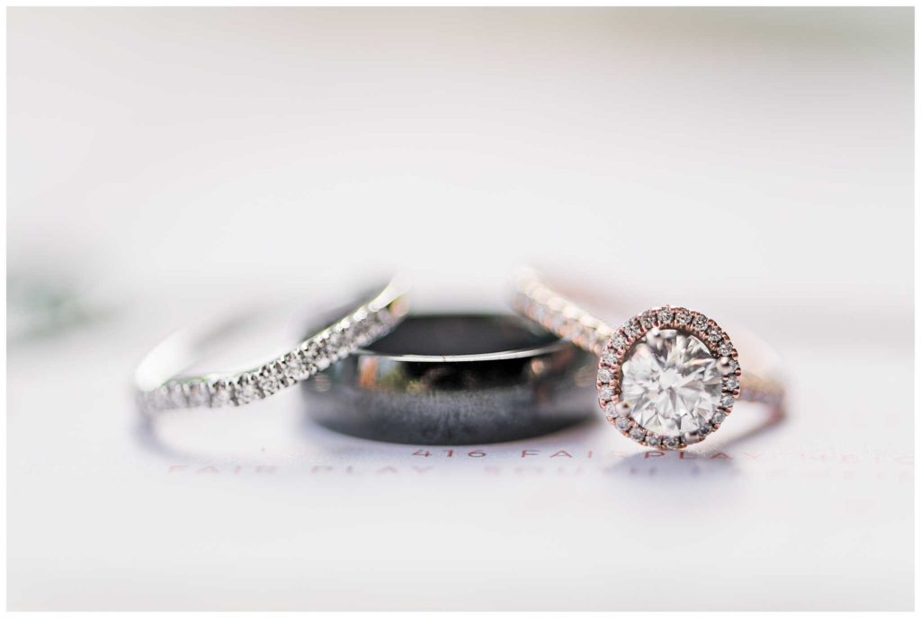 Wedding Bands from wedding at a cabin on Lake Hartwell in South Carolina