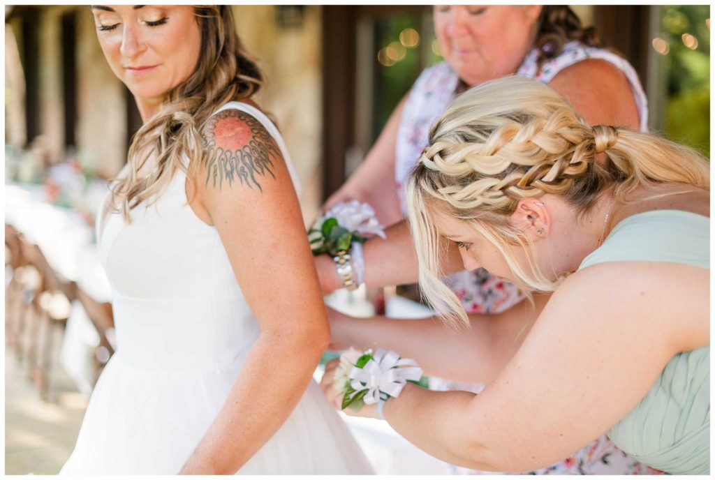 Bride Getting Ready At Lake Hartwell Cabin