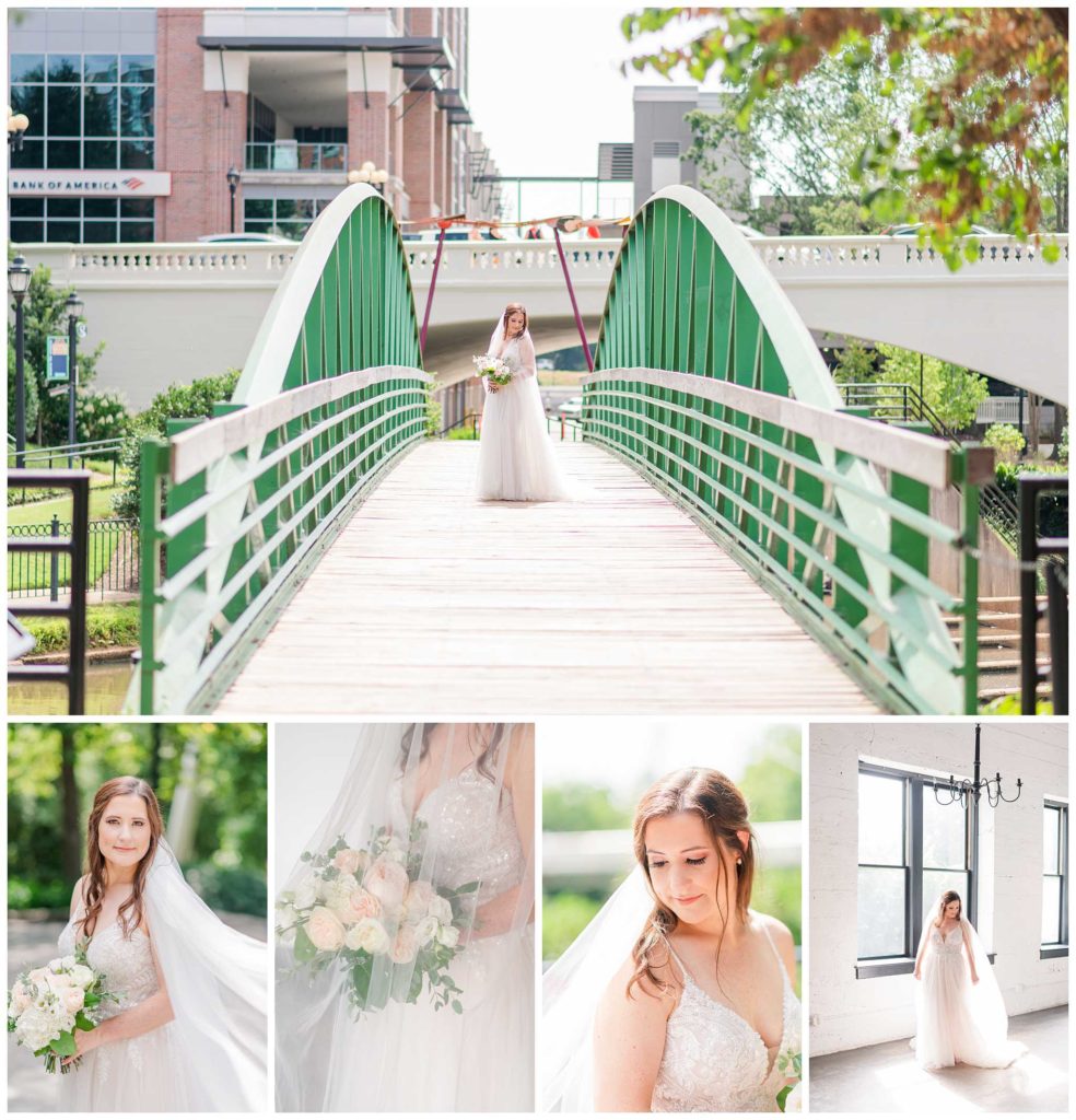 Falls Park On The Reedy Bridal Session With Bride On A Sunny Day