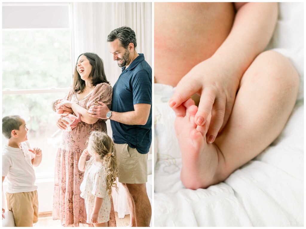 In Home Newborn baby photoshoot delivered at Patewood Hospital