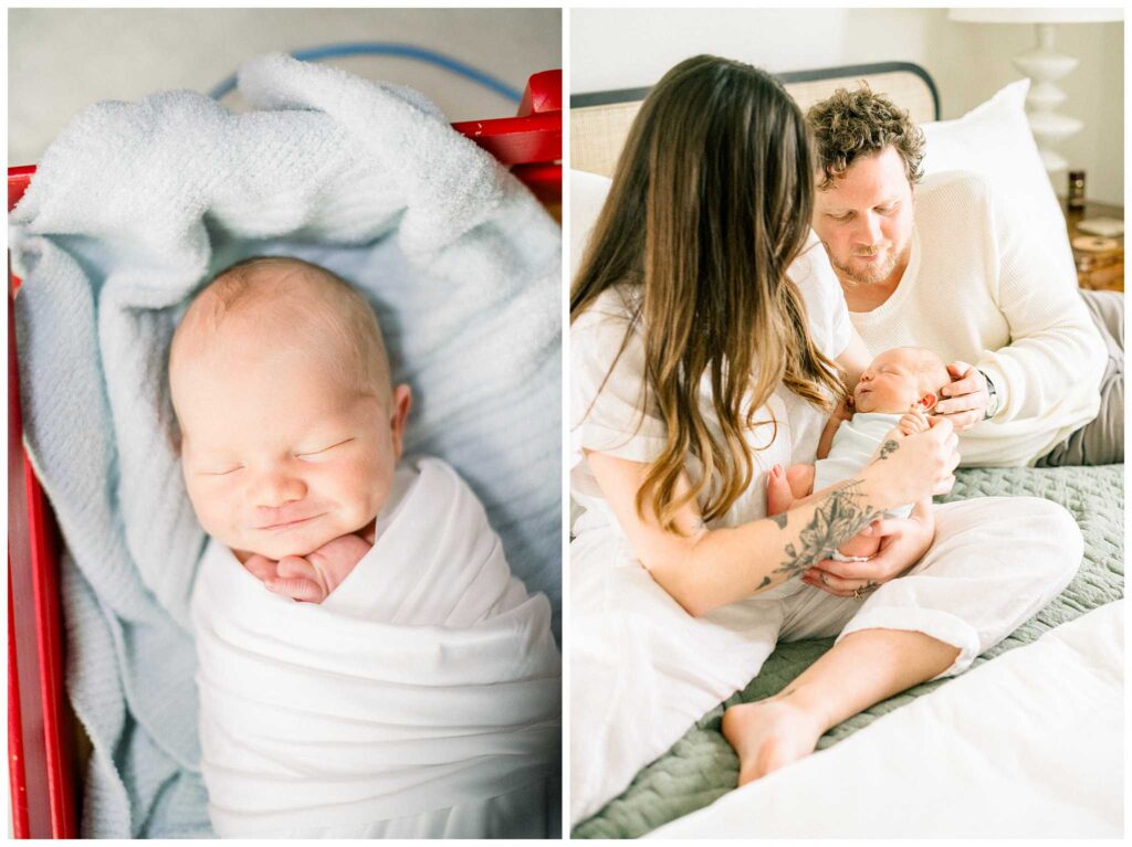 In Home Newborn baby photoshoot delivered at Patewood Hospital